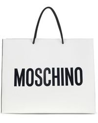 Moschino - Logo Printed Tote Bag - Lyst