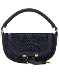 Chloé - Chloé Marcie Mini Raffia Shoulder Bag - Lyst