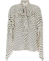 Stella McCartney - Polka-Dot Pussy-Bow Blouse - Lyst
