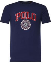 Polo Ralph Lauren - Logo-Print Flocked T-Shirt - Lyst