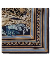 Ferragamo - Ferragamo Feline Print Scarf - Lyst