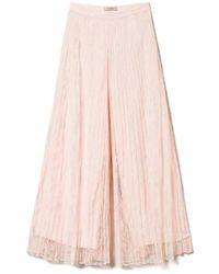 Twinset - Pleated Lace Palazzo Pants - Lyst