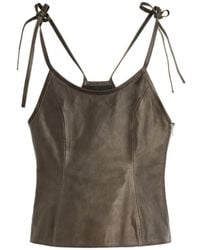 Our Legacy - Tie-Straps Leather Corset Top - Lyst