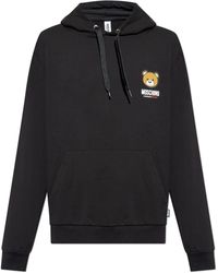 Moschino - Long-Sleeved Hooded Hoodie - Lyst