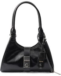 Prada - Small Leather Tote Bag - Lyst