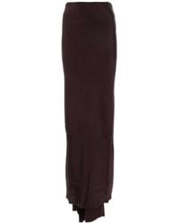 Ann Demeulemeester - Draped Satin Asymmetric Hem Skirt - Lyst