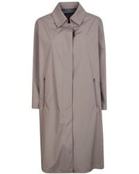 Herno - Concealed-Fastening Pleated Coat - Lyst