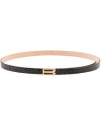 Victoria Beckham - Dorian Frame Belt Micro Croc Embossed Leather - Lyst