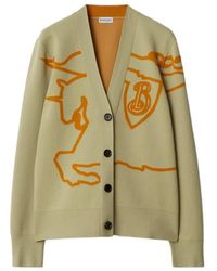 Burberry - Ekd V-Neck Buttoned Cardigan - Lyst