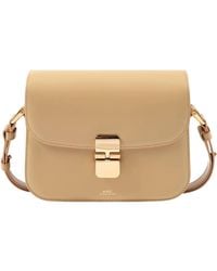 A.P.C. - Logo Printed Shoulder Bag - Lyst