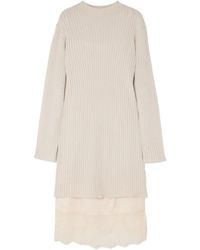 STAUD - Willow Layered Lace Trim Dress - Lyst