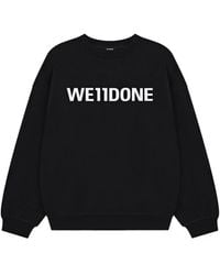 we11done - Long-Sleeved Crew Neck Sweatshirt - Lyst