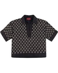 Gucci - Tweed Lamé Top Viscose Blouses - Lyst
