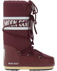 Moon Boot - Logo-Band Lace-Up Boots - Lyst