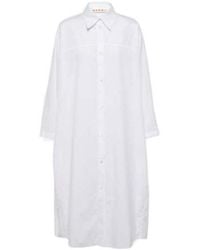 Marni - Cotton Poplin Shirt Dress - Lyst
