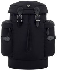 Emporio Armani - Buckle-Fastening Logo-Plaque Backpack - Lyst
