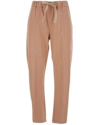 Semicouture - Elastic-Waist Straight-Leg Pants - Lyst