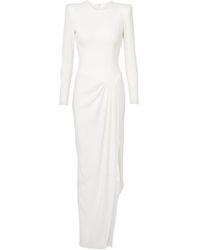 Alex Perry - Asymmetric Draped Crepe Gown - Lyst
