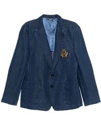 Dolce & Gabbana - Denim Blazer - Lyst