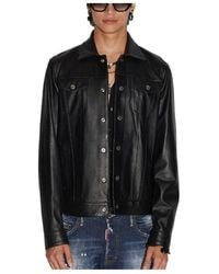 DSquared² - Long Sleeved Snapped Jacket - Lyst