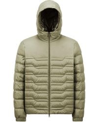 Moncler - Aleso Hooded Geometric-Quilted Short Down Jacket - Lyst