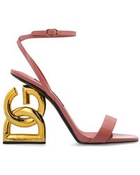 Dolce & Gabbana - Keira Logo Heel Sandals - Lyst
