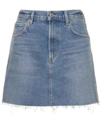 Citizens of Humanity - Beatnik Cotton Denim Mini Skirt - Lyst