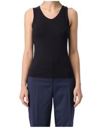 Emporio Armani - V-Neck Jersey Top - Lyst