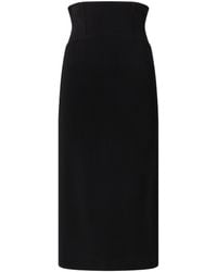 Pinko - High-Waist Midi Skirt - Lyst