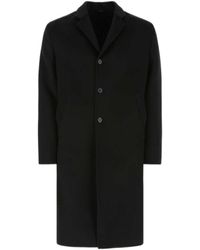 Prada - Single Breasted Long Sleeved Coat - Lyst