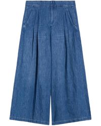 Max Mara - Cropped Wide-Leg Jeans - Lyst