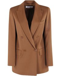 Max Mara - Double Breasted Button-Up Blazer - Lyst