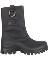 MSGM - Logo Embossed Slip-On Ankle Boots - Lyst