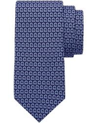 Ferragamo - Interwoven Gancini Print Tie - Lyst
