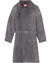 DIESEL - D-Matthew- Double Breasted Belted Coat - Lyst