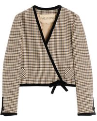 Valentino - Short Houndstooth Jacket - Lyst