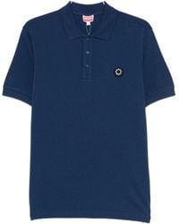 KENZO - Logo Embroidered Short-Sleeve Polo Shirt - Lyst