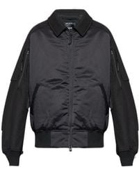 Y-3 - Contrast Panel Zip-Up Bomber Jacket - Lyst