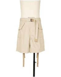 Sacai - Belted Cargo Shorts - Lyst