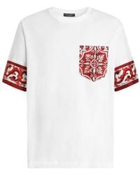 Dolce & Gabbana - Majolica-Printed Crewneck T-Shirt - Lyst