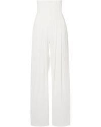 Norma Kamali - Pleated High-Waisted Trousers - Lyst