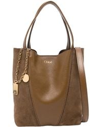 Chloé - Chloé Spin Panelled Small Tote Bag - Lyst