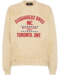 DSquared² - Relax Fit Dirty Crewneck Sweatshirt - Lyst