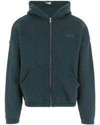 Autry - Logo-Embroidered Zip-Up Hoodie - Lyst