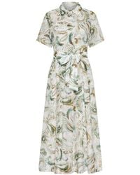 Marella - Cotton And Silk Voile Dress - Lyst