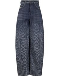 DIESEL - 1987 D Khelz S 2 Wide Leg Jeans - Lyst