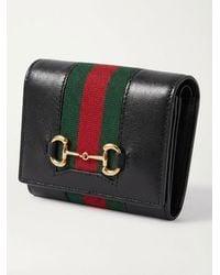 Gucci - Horsebit Web Small Tri-Fold Wallet - Lyst