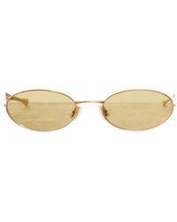 Bottega Veneta - Eyewear Sardine Oval Sunglasses - Lyst