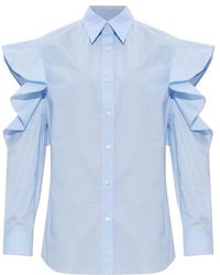 Moschino - Ruffled Shoulder Shirt - Lyst