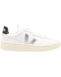 Veja - V-90 Lace-Up Sneakers - Lyst